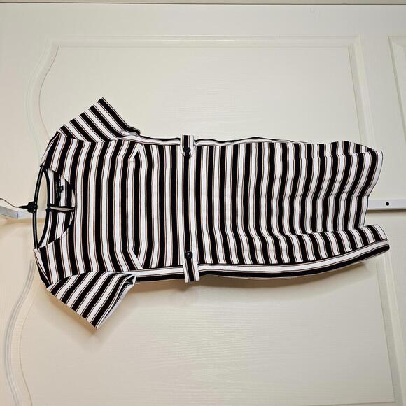 Banana Republic Black and White Striped Dress - Picture 2 of 6